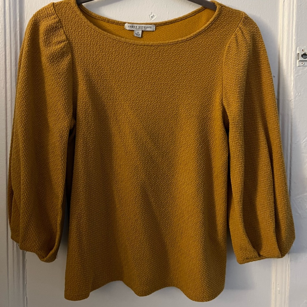 Mustard yellow blouse